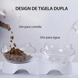 Tigela De Alimentação Para Gatos (Simples / Dupla)