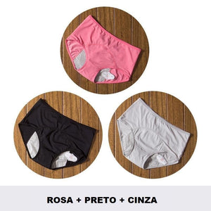 Calcinha Absorvente para Menstruação KIT 3PCS